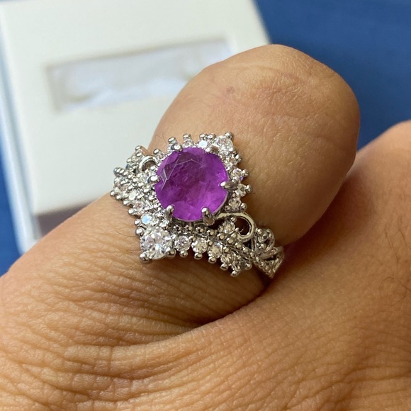 Natural Fusion Purple Quartz ring - Picture 6 of 15